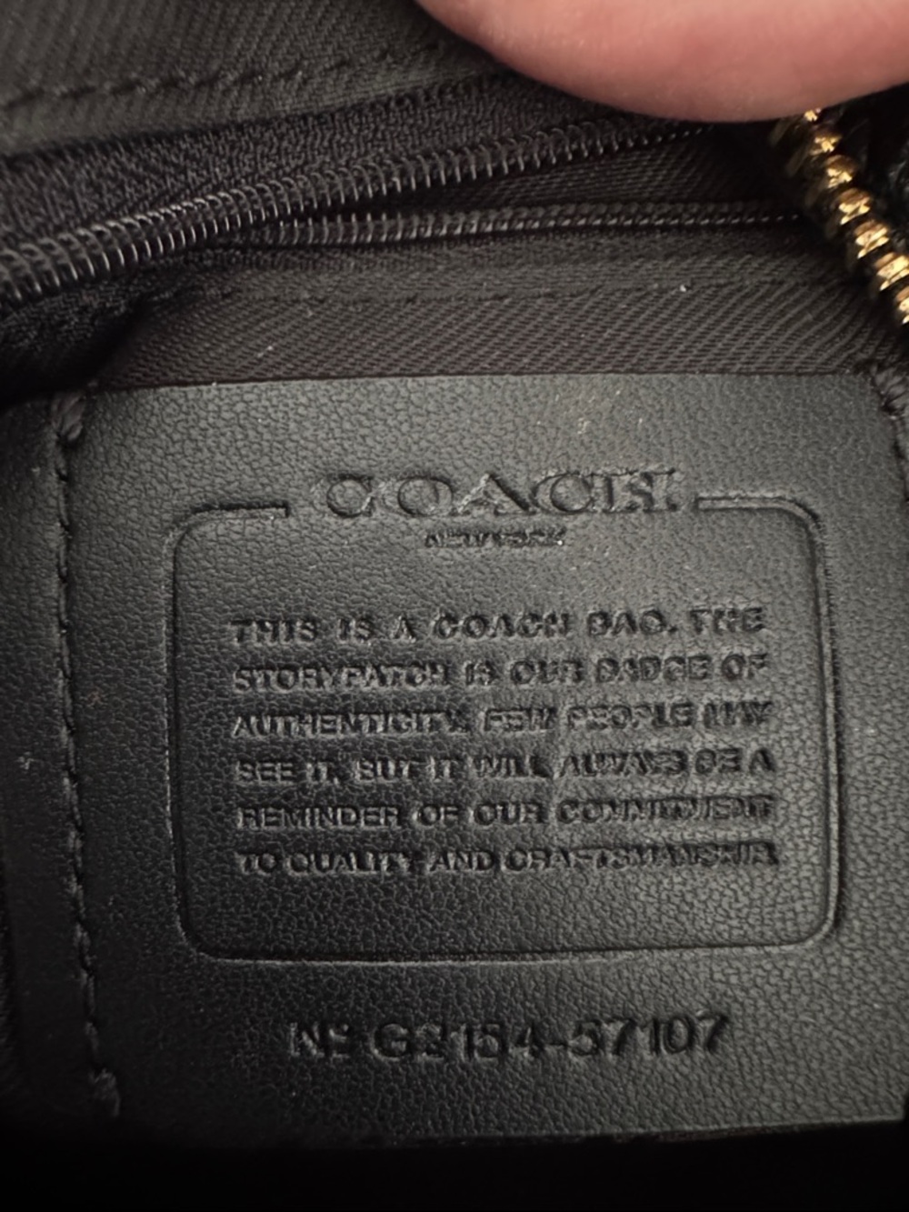 Coach Turnlock Chain Tote 57107 Black Leather Tote with Gold Chain Handles - Picture 16 of 16